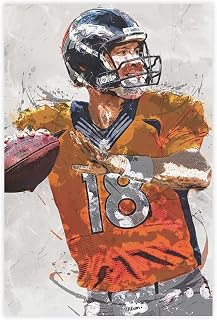 Peyton Manning 1 Canvas Poster Bedroom Decor Landscape Office Room Decor Gift Unframe: 24x36inch(60x90cm)