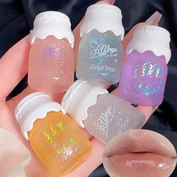 5 Colors Shimmer Lip Gloss Set, Hydrating Glow for Women & Girls | 5 Shimmer Shades | Non-Sticky Hydrating Lip Oil | Sheer Shine 2-in-1 Finish | Vitamin E Enriched | Stocking Stuffer Gift