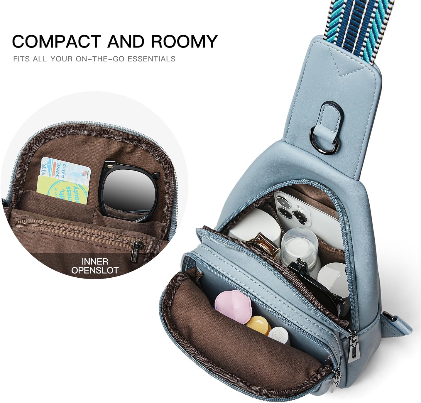 Sling Bag For Women Fanny Pack Crossbody Travel Shoulder Belt Bags Tote Backpack Purse Faux Leather - Image 4