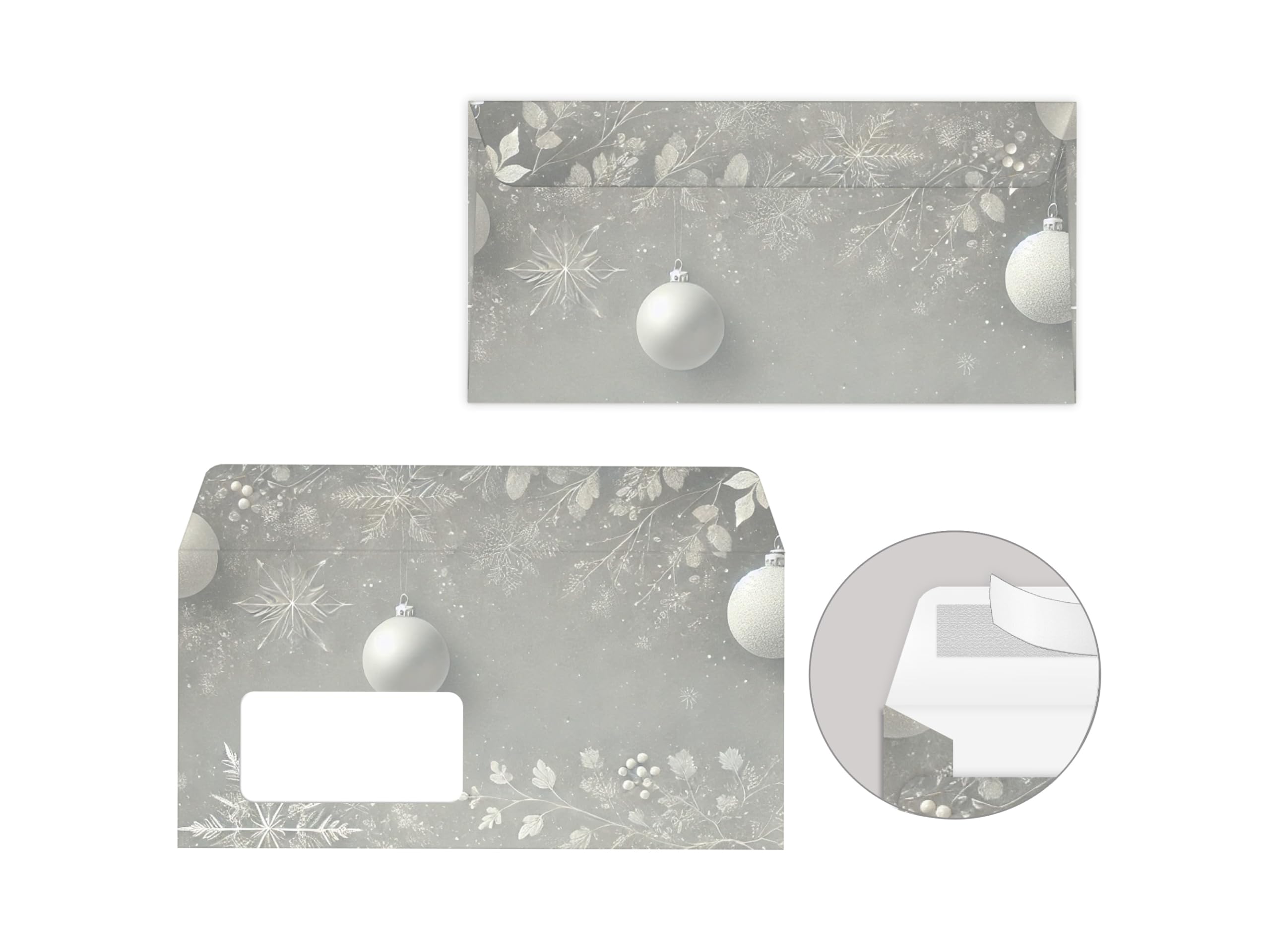 Briefpapier Weihnachten Weihnachtsbriefpapier mit Umschlag Umschlägen mit Fenster Weihnachtspapier A4 für Kunden (250 Blätter + 250 Umschläge)