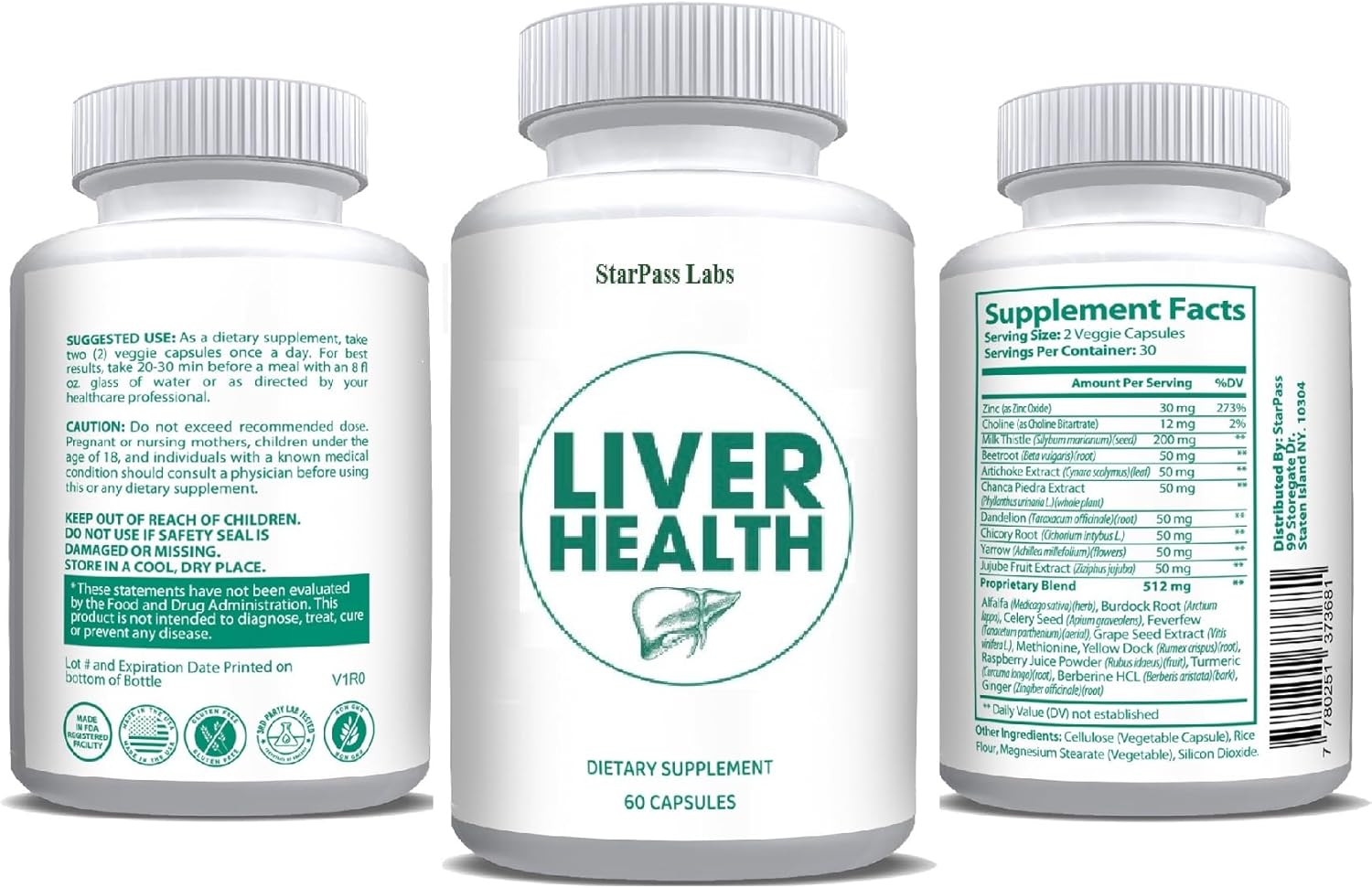 Liver Health | Liver Detox & Cleansing Repair Formula with Natural Nutrients Vital to Liver 60 Caps (3 Pack) - Image 2