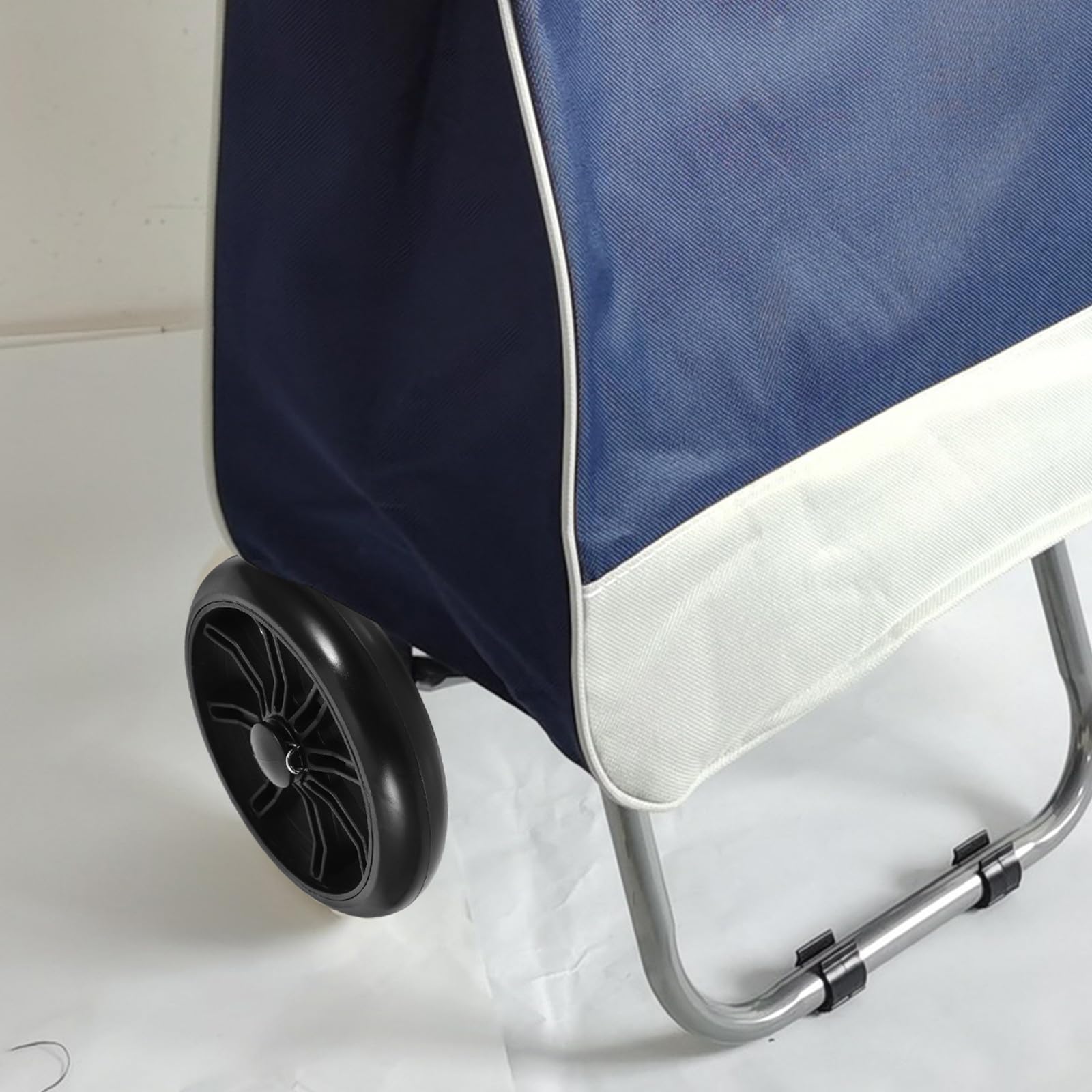 4 ruote per carrello della spesa con clip a scatto - Ruote di ricambio in plastica da 6" per carrelli della spesa pieghevoli, carrelli multiuso e a mano - Foro per asse da 8 mm