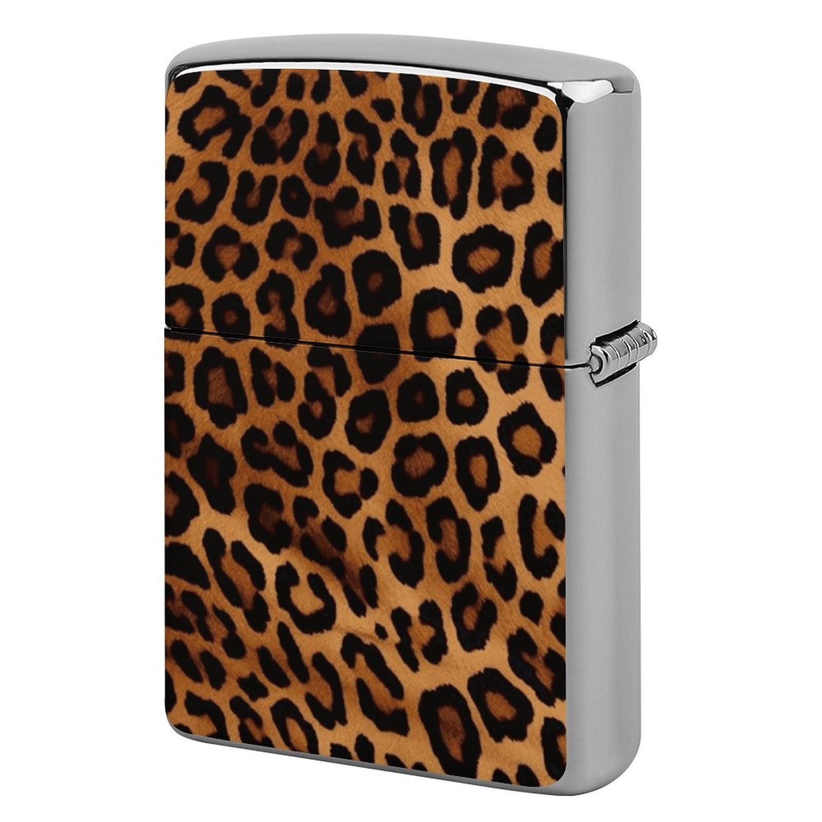 Cool Cheetah Leopard Lighter Case Cover Vintage Metal Lighter Sleeve Reusable Lighter Protective Cover Decorative Lighter Holder Birthday Gifts for Men Women