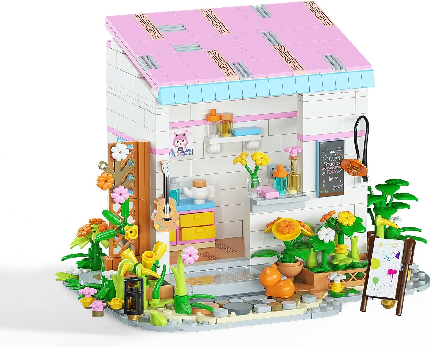 Lyfawe Grils House Building Block Sets, Friends Mini Art