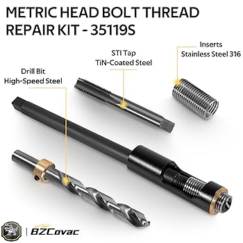 Bzcovac 35119S Engine Cylinder Head Bolt Hole Thread Repair