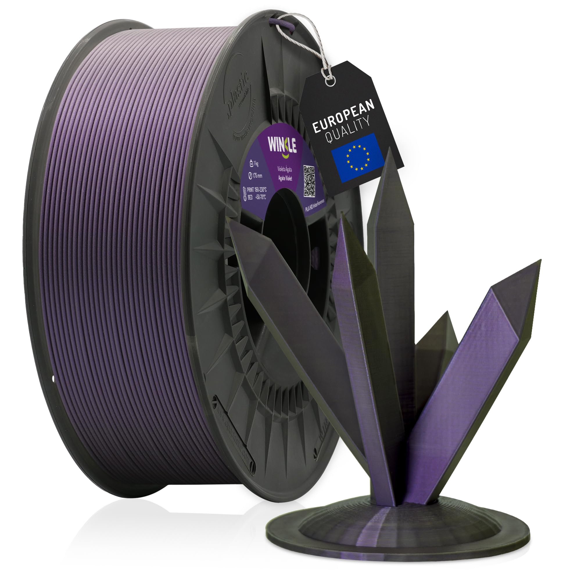 WINKLE Filament PLA Interférence 1.75mm Violet 300g, Filament Imprimante 3D