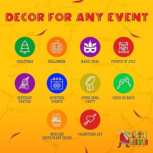 Miniatura 5 de LET'S FIESTA Cubiertas de luz de chile  50 cubiertas de luz de chile de vinilo para la mayoría de luces LED  Cubiertas de luces de cadena multicolor