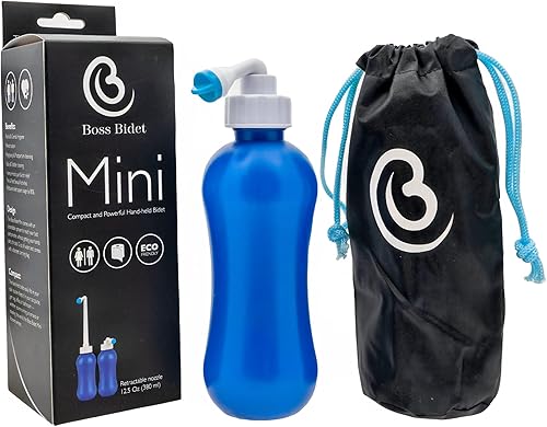 Boss Bidet Mini : The Essential - Spray de limpieza posparto y higiene personal – Botella Peri portátil para mujeres en movimiento, boquilla