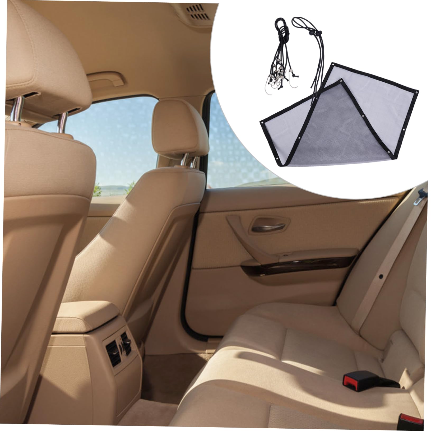 HOLIDYOYO Dog Safety Fence Net for Car 2 Pack Pet Mesh Simple Design Easy Installation