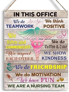 Office Decorations for Work Nurse Office Decorations In This Office We Are Nursing Team Nurse Gift Art Medical Staff Artwork Inspirational Wooden Hanging Sign Nurse Wall Decor for Office 10x8 Inch.
