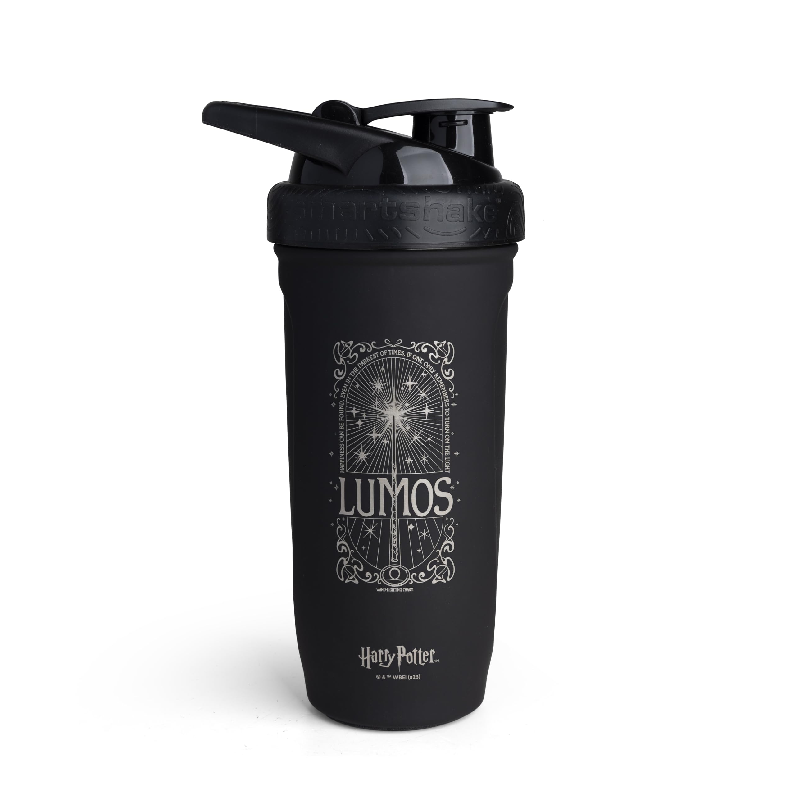 Smartshake Reforce Stainless Steel Harry Potter Lumos Style Shaker Bottle (900 ML /30oz) | Lightweight Resistance Sports Shaker Bottle with a Soft Lid
