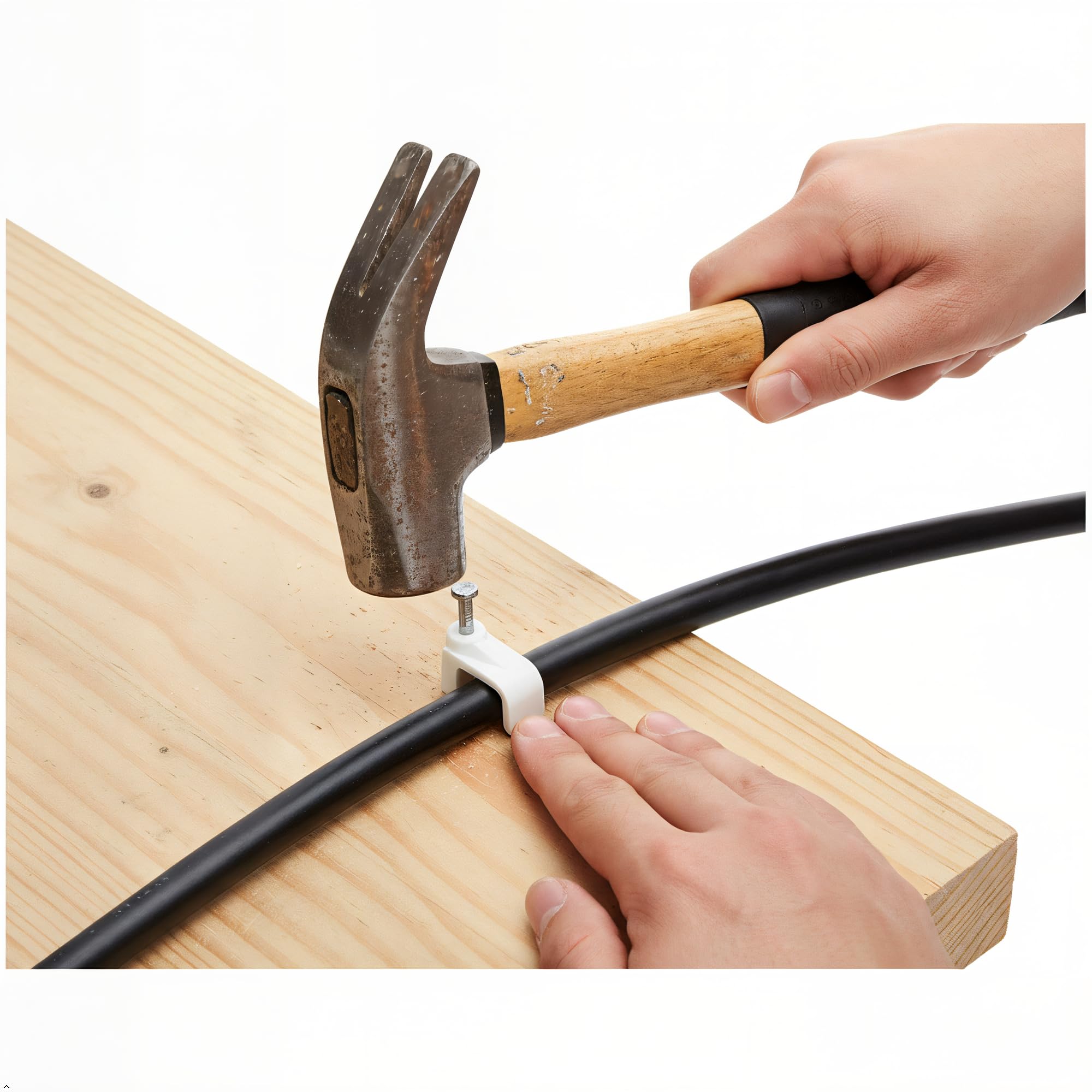 Amazon.com: Morris 35002 Clip de cable plano, plástico, 1 clavo 12