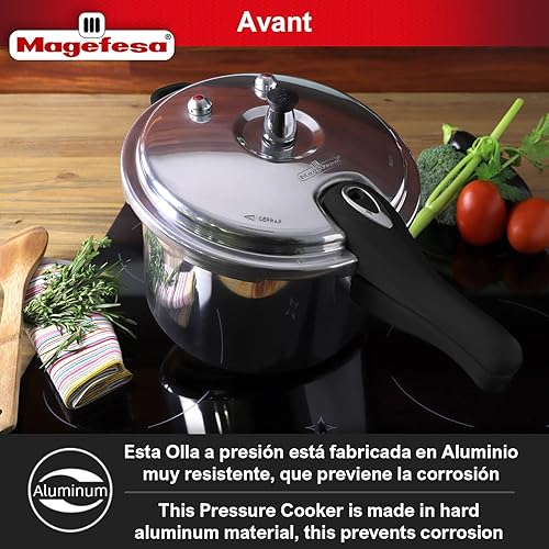Miniatura 2 de MAGEFESA Avant - Olla a presión de aluminio de 8.5 cuartos de galón, compatible con estufas de gas, eléctricas, de cerámica, olla a presión, cocción