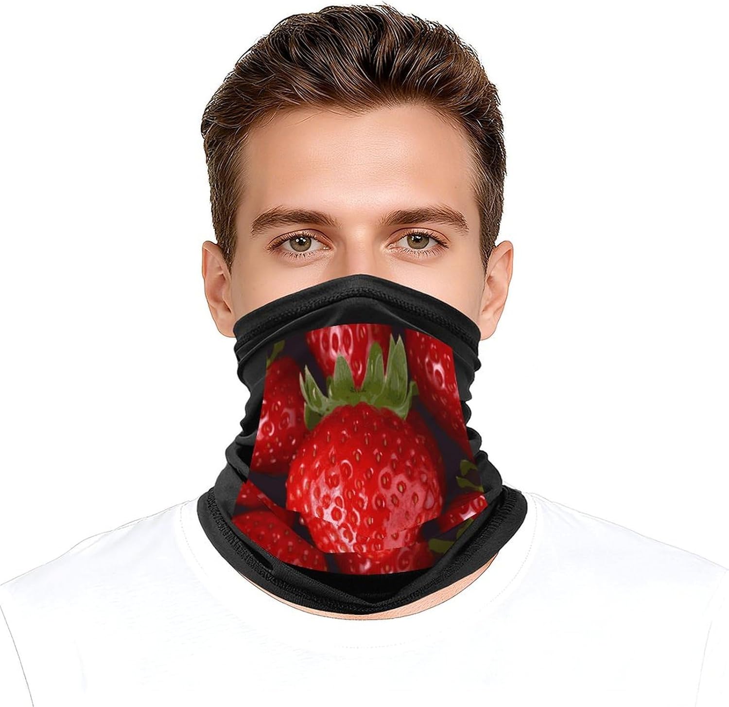 Red Strawberry Face Mask for Men Women,Neck Gaiter Sunscreen Breathable,Face Cover for Skiing Fishing Hiking Cycling