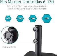 Vista 6 de Best Choice Products Base de Sombrilla Móvil Rellenable, Base de Servicio Pesado, Soporte de Mercado Cuadrado Escalonado para Patio, Terraza