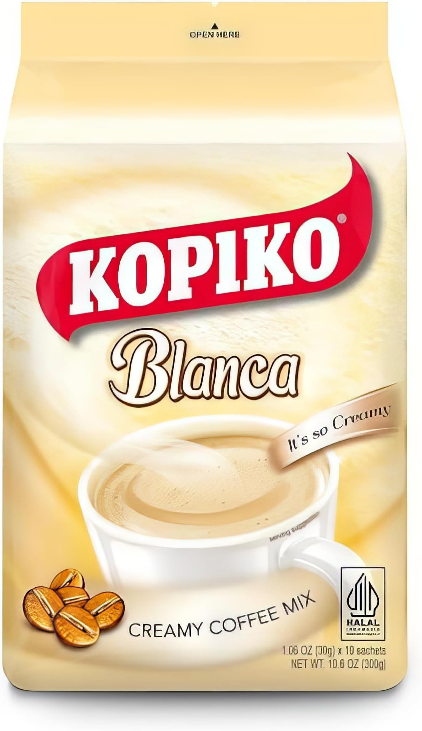 Kopiko Blanca Creamy Coffee Mix, 10 Sachets x 30 gm