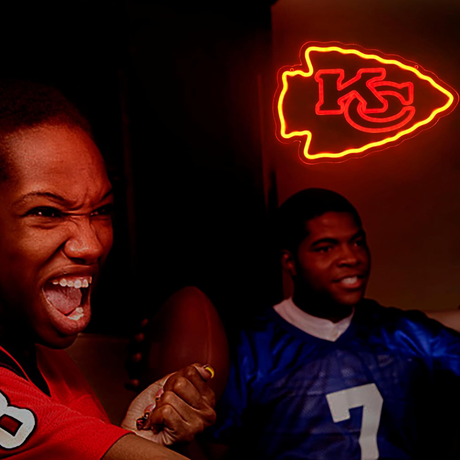 Football Neon Sign for Wall Decor Football Neon Light for Man Cave or Garage Birthday Gifts for Men with Dimmable Rugby Team Logo Light Up Sign for Bar Dorm Party Game Room Size 16.1*10.6In(ZYLD058) - Image 5