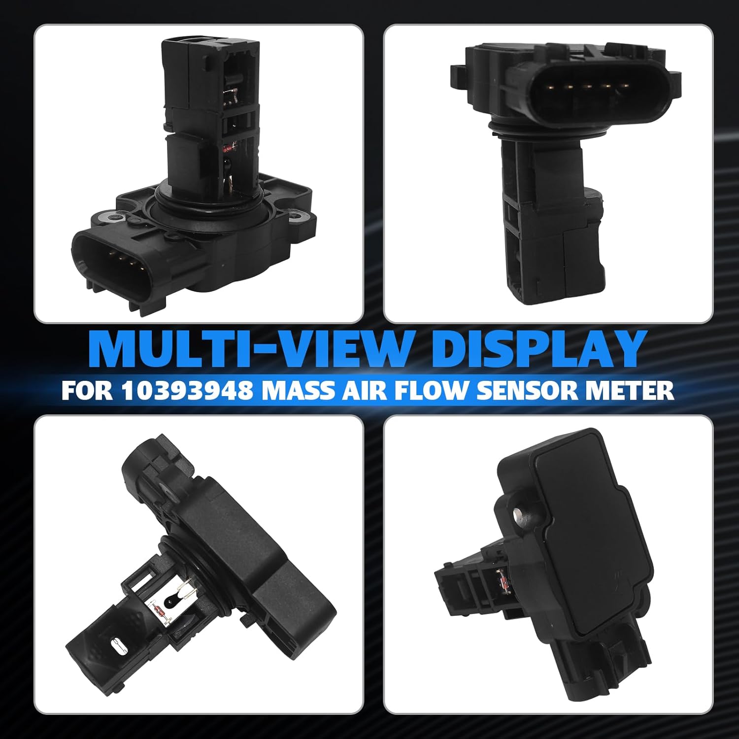 10393948 Mass Air Flow Sensor MAF Sensor for Cadillac CTS Escalade ESV EXT 2009-2015 Chevrolet Avalanche Silverado 1500 2500 3500 HD Suburban Tahoe GMC Sierra Yukon Replace 19330128 213-4343