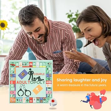2pcs Adultopoly Board Game, Couple Adult Board Game, Couple Board Game for Adults, Bedroom Games for Couples, Relationship Card Game, Conversation Cards for Couples,Couple Board Game (2pcs)