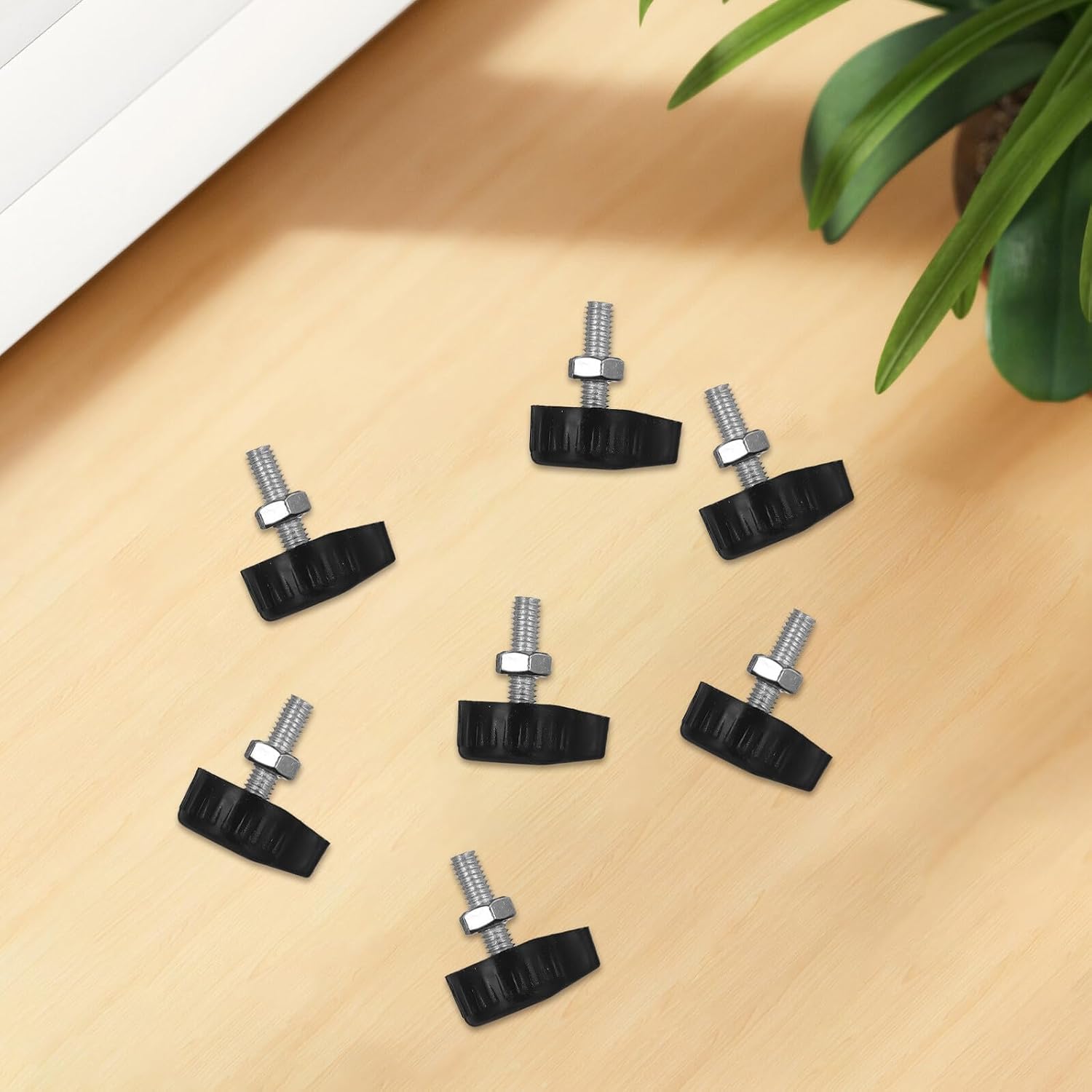 20pcs Floor Fan Lifting Rod Screws M6*22mm Black Fan Pedestal Rod Screws Replacement Hardware Kit Support Accessories