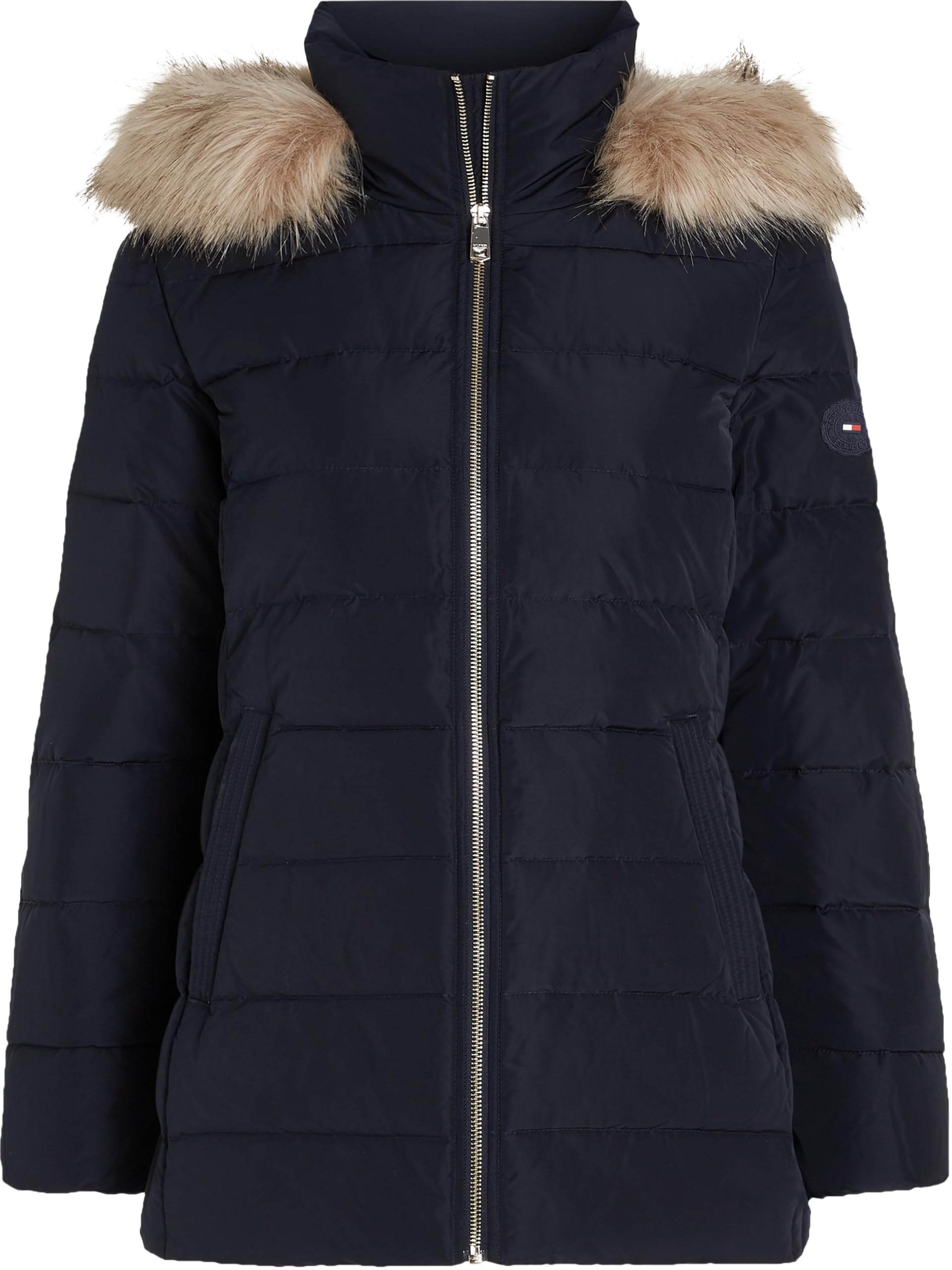 Tommy Hilfiger Donna Giacca Imbottita Heritage Down Tyra Jacket With Fur Lunga