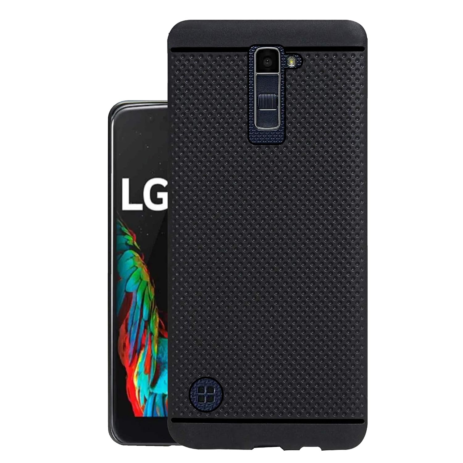 HELLO ZONE Exclusive Dotted Matte Finish Soft Rubberised Back Case Cover for LG K10-Black – Black HELLO ZONE Exclusive Dotted Matte Finish Soft Rubberised Back Case Cover for LG K10-Black – Black