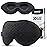 INNELO 3D Contoured Sleep Mask for Side Sleepers, 100% Light Blocking Sleeping Mask for Men & Women, Soft, No Pressure on Eyes, Airplane Blindfold for Travel, Night Eye Cover for Nap, Yoga, Black
