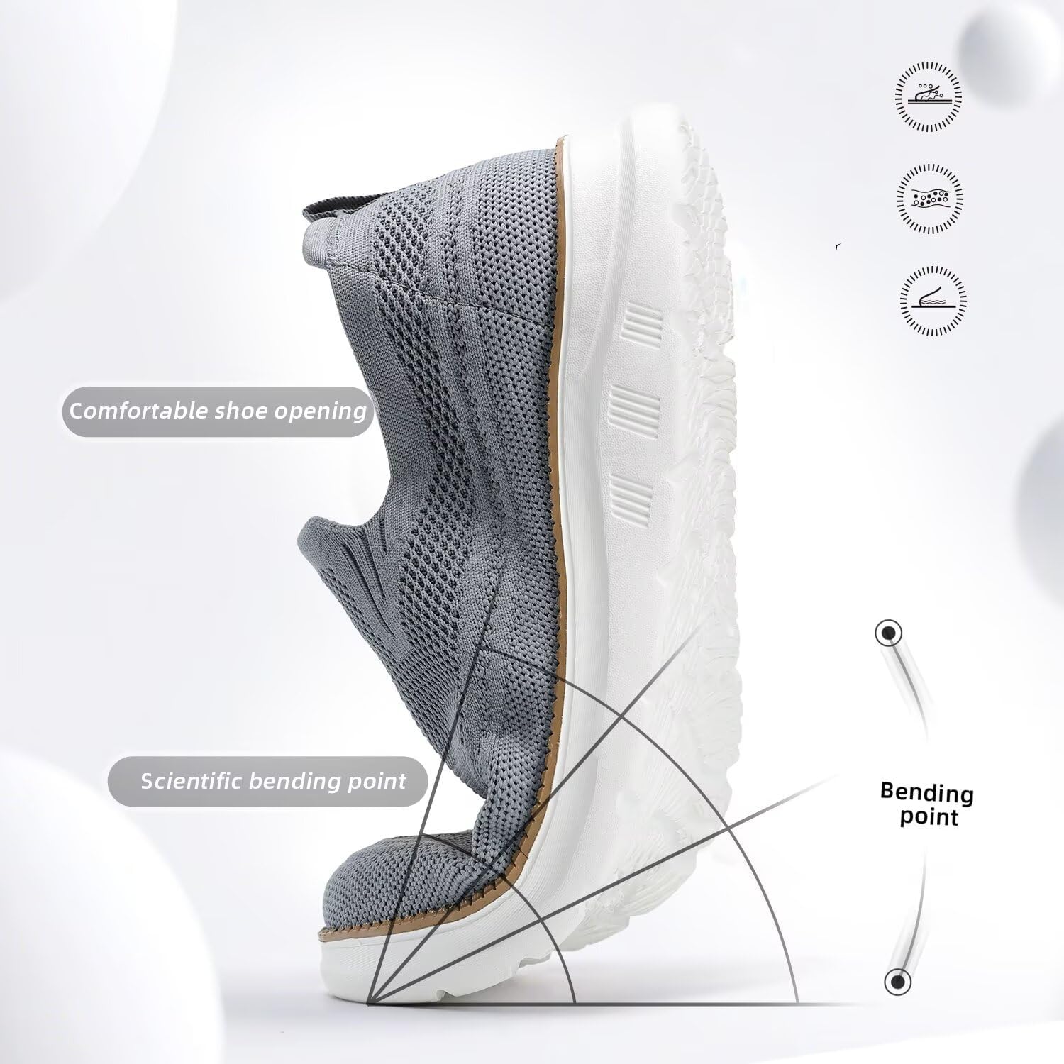 Men's Walking Boat Shoes Slip On Casual Loafers Non Slip Comfortable Lightweight Work Driving Shoes - Image 4