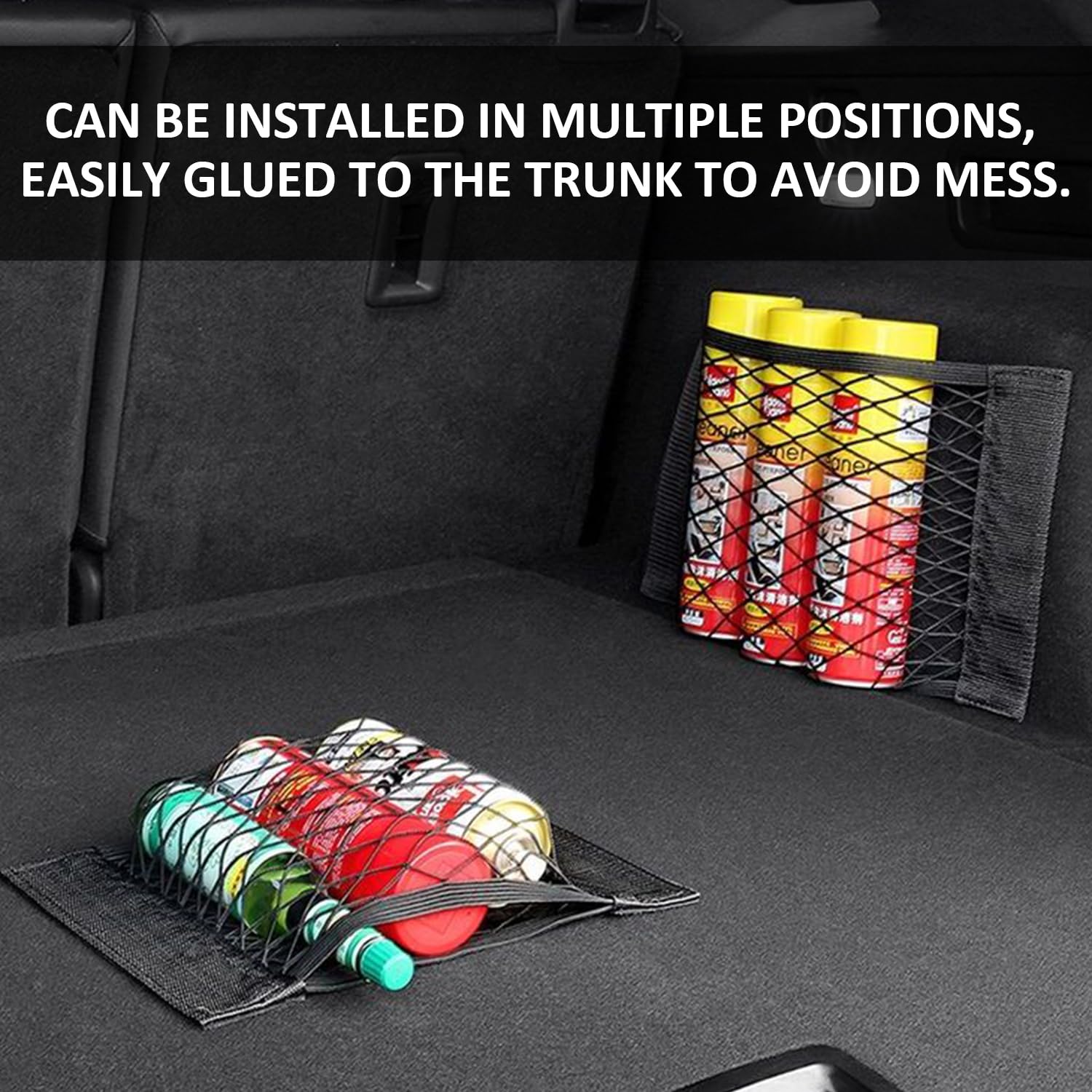 Sacchetti Di Rete Per Auto - 5 Pezzi, Con Adesivi In Tessuto - Per Bagagliaio E Sedili, Organizzazione Senza Fori