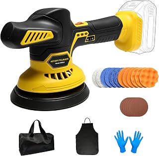 6" Cordless Rotary Car Buffer Polisher for Dewalt 20V MAX Batteries | 6-Speed Variable Dial, 2400-4000 RPM, for Car Detailing & Paint Correction, 20-Pcs Accessories, Battery Not Included