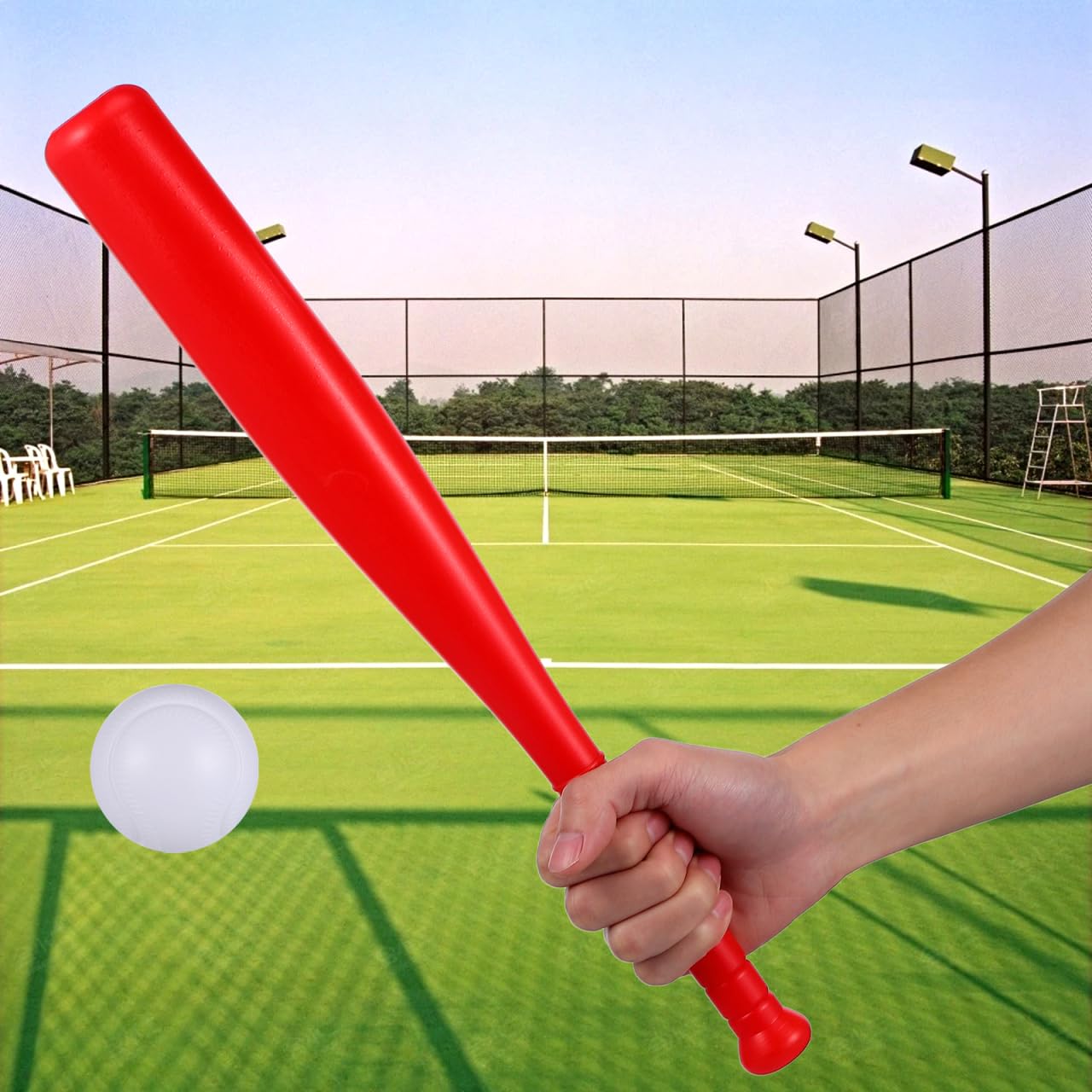 WOONEKY 6-Teiliges Kinder-Baseballset Mit 3 Baseballschlägern Und 3 Bällen Für Outdoor-Sport Und Eltern-Kind-Spiel Für Kleinkinder Zum Üben Und Spielen