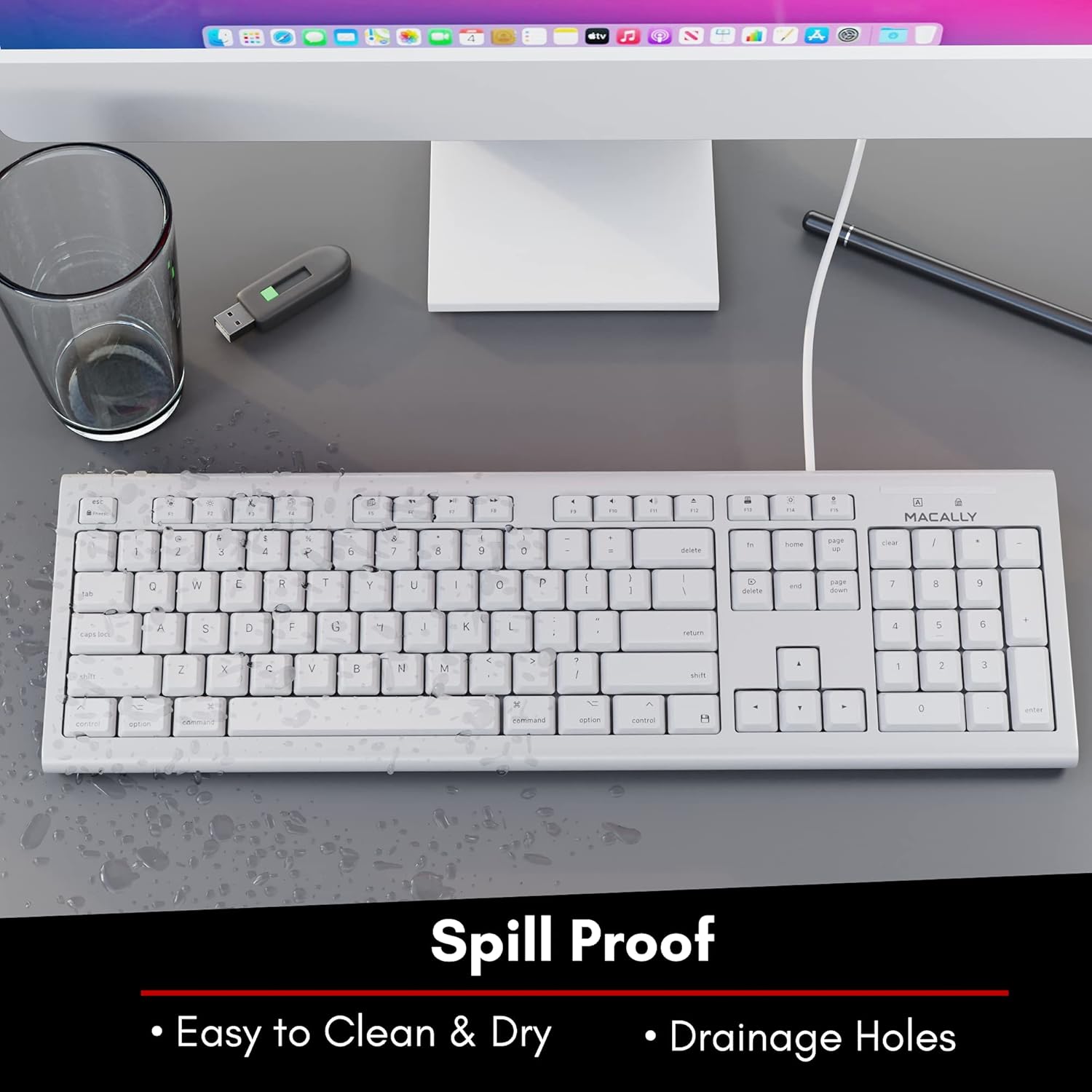 50% оƒƒ Dіѕсоunt Macally Full-Size USB Wired Keyboard for Mac Mini/Pro, iMac Desktop Computer, MacBook Pro/Air Desktop w/ 16 Compatible Apple Shortcuts, Extended with Number Keypad, Rubber Domed Keycaps - Spill Proof Exсluѕіvе Dіѕсоunt 60% Prісе Macally Full-Size USB Wired Keyboard for Mac Mini/Pro, iMac Desktop Computer, MacBook Pro/Air Desktop w/ 16 Compatible Apple Shortcuts, Extended with Number Keypad, Rubber Domed Keycaps - Spill Proof