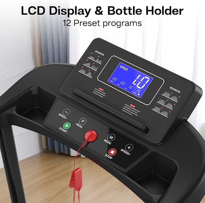 Caminadora Plegable para Adultos Mayores Wheloy, 300 lb, Pantalla LED miniatura 6