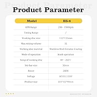 Vista 6 de LAB FISH 200-1500RPM agitador magnético placa caliente 536.0 °F/536℉ HS-6