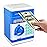 Setibre Piggy Bank for Kids, Electronic ATM Password Cash Coin Can Auto Scroll Paper Money Saving Box Toy Gift for Kids (Blue)
