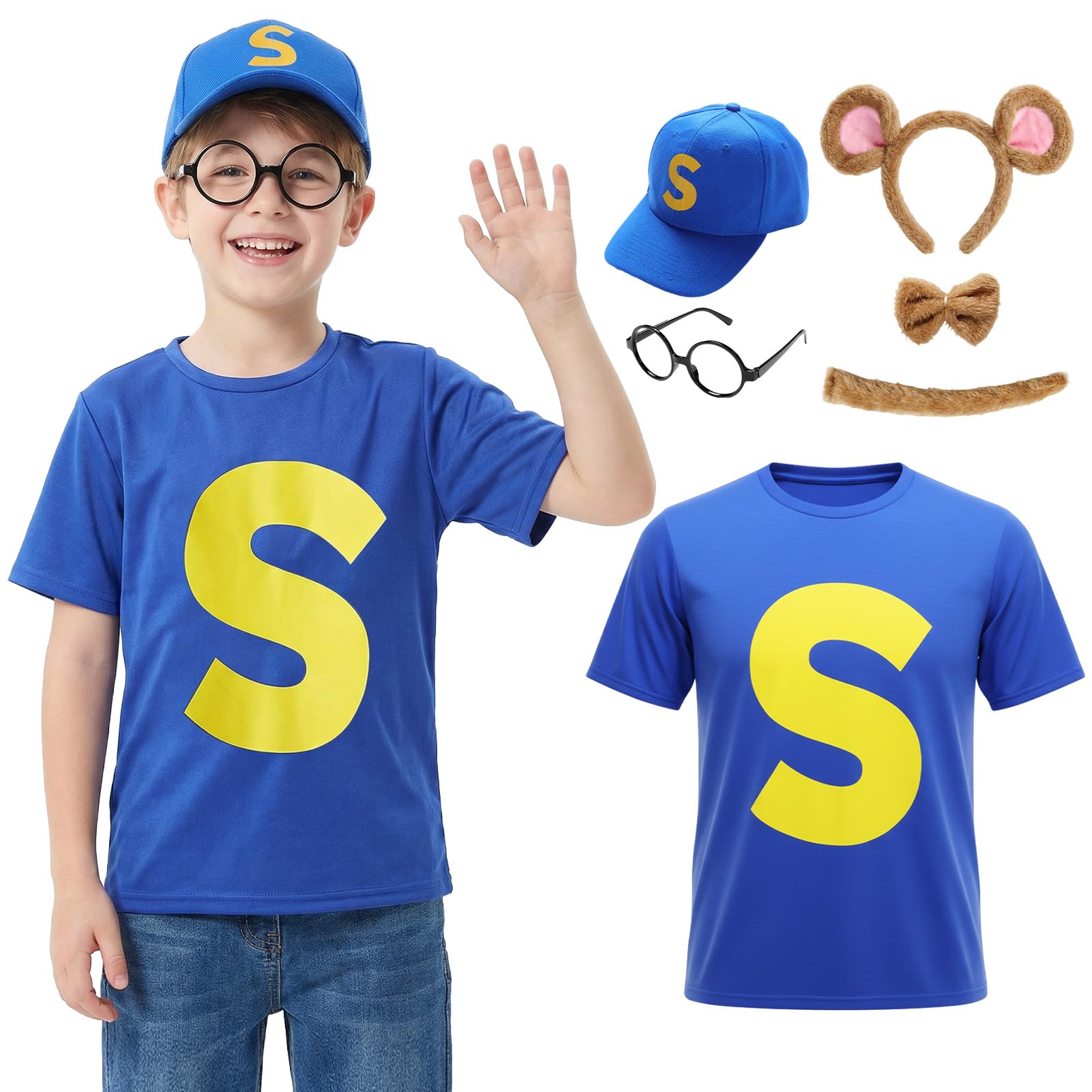Apparlxer Cartoon Cosplay Costume (Blue, 120)
