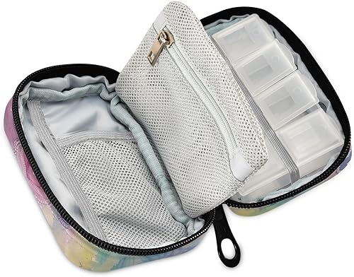 Vista 163 de Organizador diario de camuflaje para medicina vitamínica, organizador de píldoras de viaje, contenedor de medicina diaria, bolsa de pastillero
