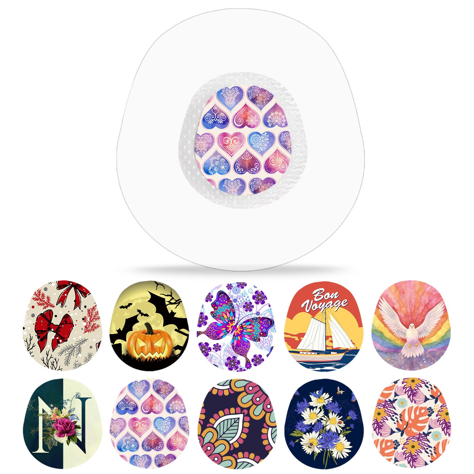 funpatchG7 Adhesive Patches & Sensor Stickers, Waterproof G7 Overpatches with Sensor Stickers Total 40 Pack Transparent Overpatch CGM Tape Latex-Free & Hypoallergenic Long Stay for 10 Days