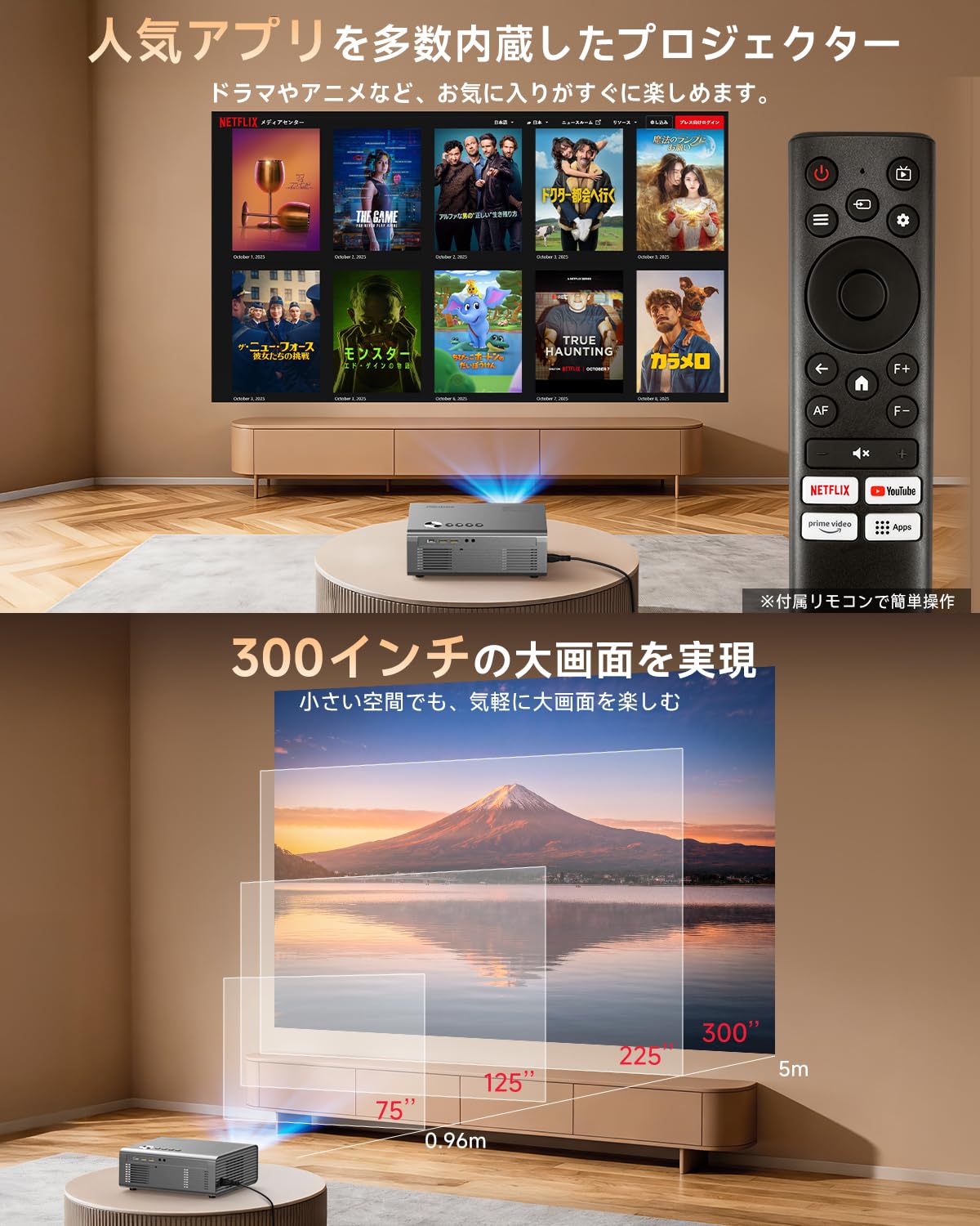 Amazon.co.jp: iSinbox プロジェクター 家庭用 小型 1200ANSI 天井投影