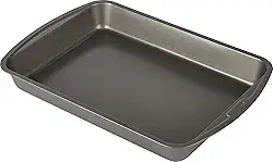 Goodcook Assadeira antiaderente para lasanha e assada, 35,5 x 25,4 cm, prata