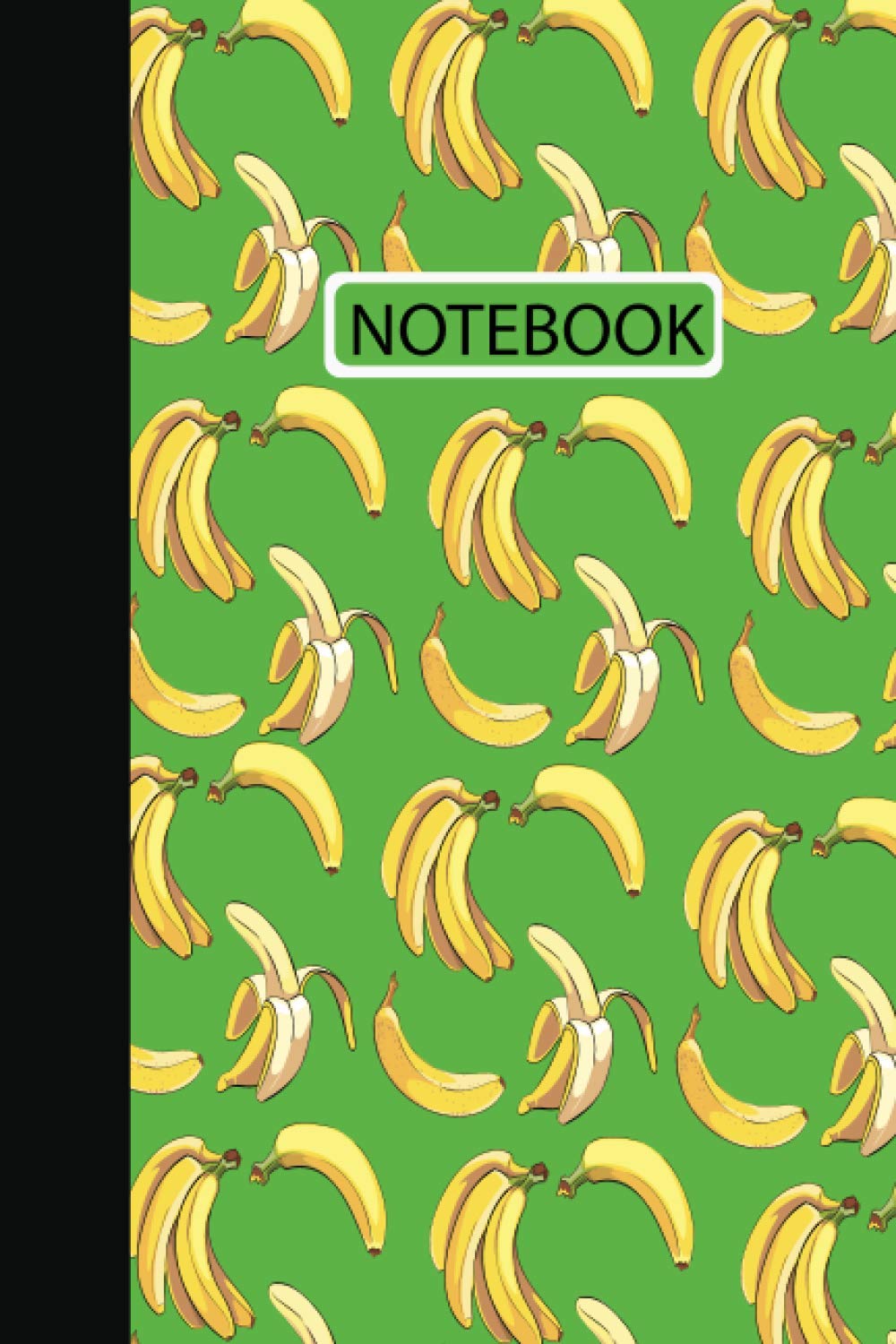 NOTEBOOK: Cute green and yellow banana design notebook cover with magazine cover (cute lined journal)