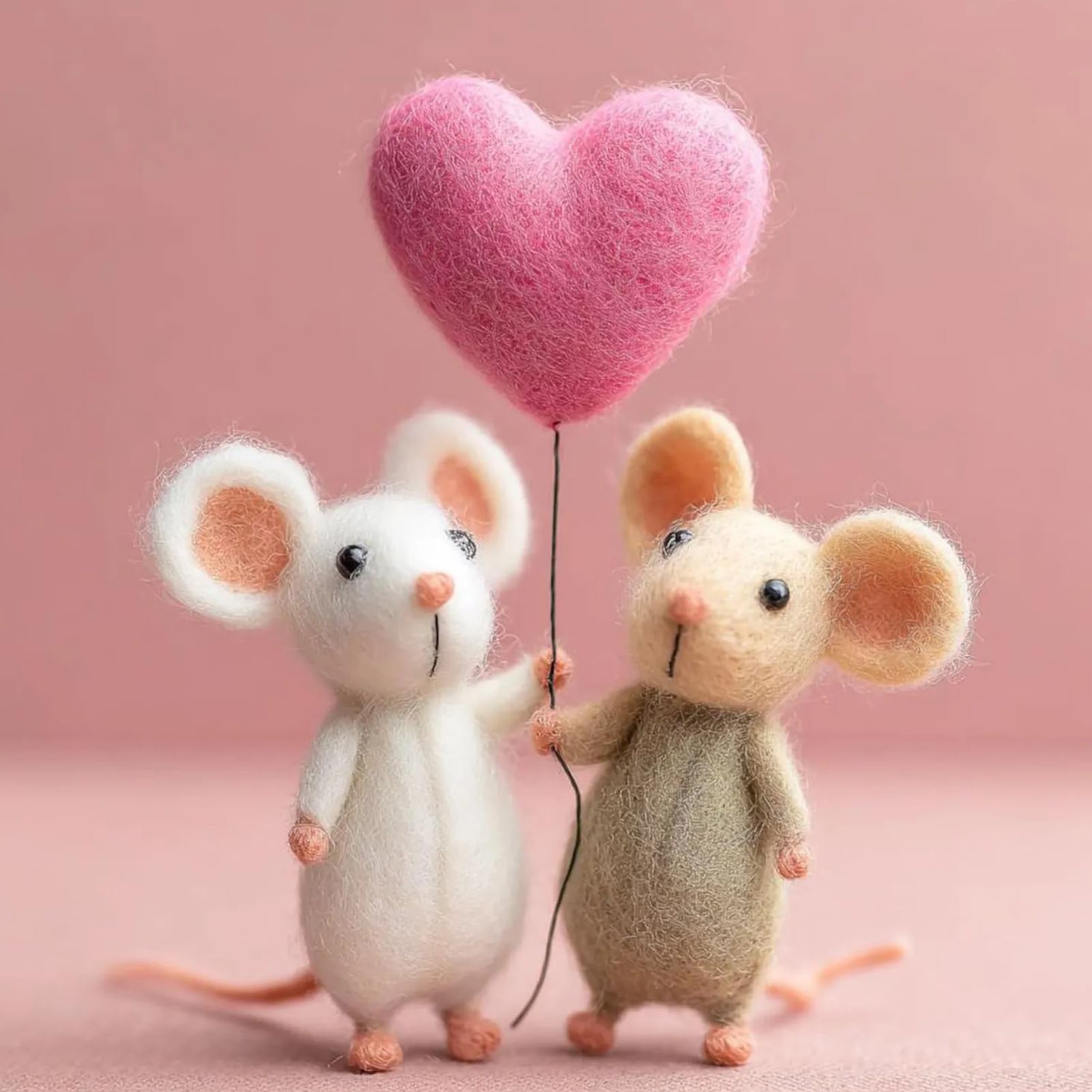 羊毛フェルト pastello様製 mouse Amazon.co.jp: 手作り羊毛フェルトマウス - バレンタイン フェルト