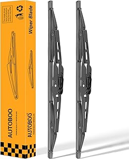 AUTOBOO 13"+13" Wiper Blades Replacement for Jeep Wrangler TJ Front Windshield Wipers 1997 1998 1999 2000 2001 2002 2003 2004 2005 2006- Original Factory Quality (Pack of 2)