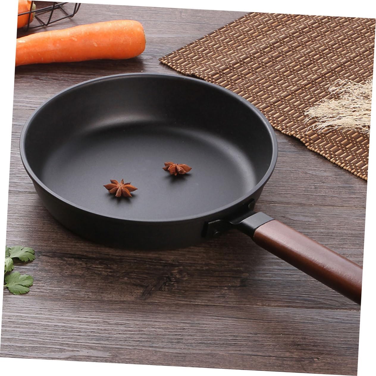 VALICLUD Non-stick and Steak Pan Uncoated Frying Pan for Cooking Pancakes Versatile Kitchen Essential for Induction and Gas Stoves