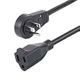StarTech.com 6ft (2m) Power Extension Cord - 360° Rotating Flat Plug Extension Cord - NEMA 5-15P to NEMA 5-15R, 16 AWG, 125V/13A - Black Short 3-Prong Power Extender Cable (RTPAC1016)