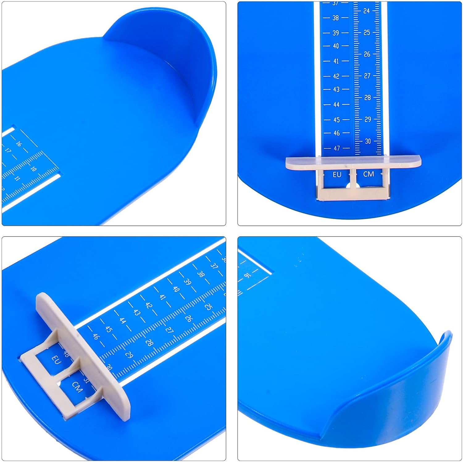 Eu Foot Gauge for Adults and Shoe Sizer Measuring Ruler with Accurate Scale Practical Foot Measuring Device for Home Use Blue Eu