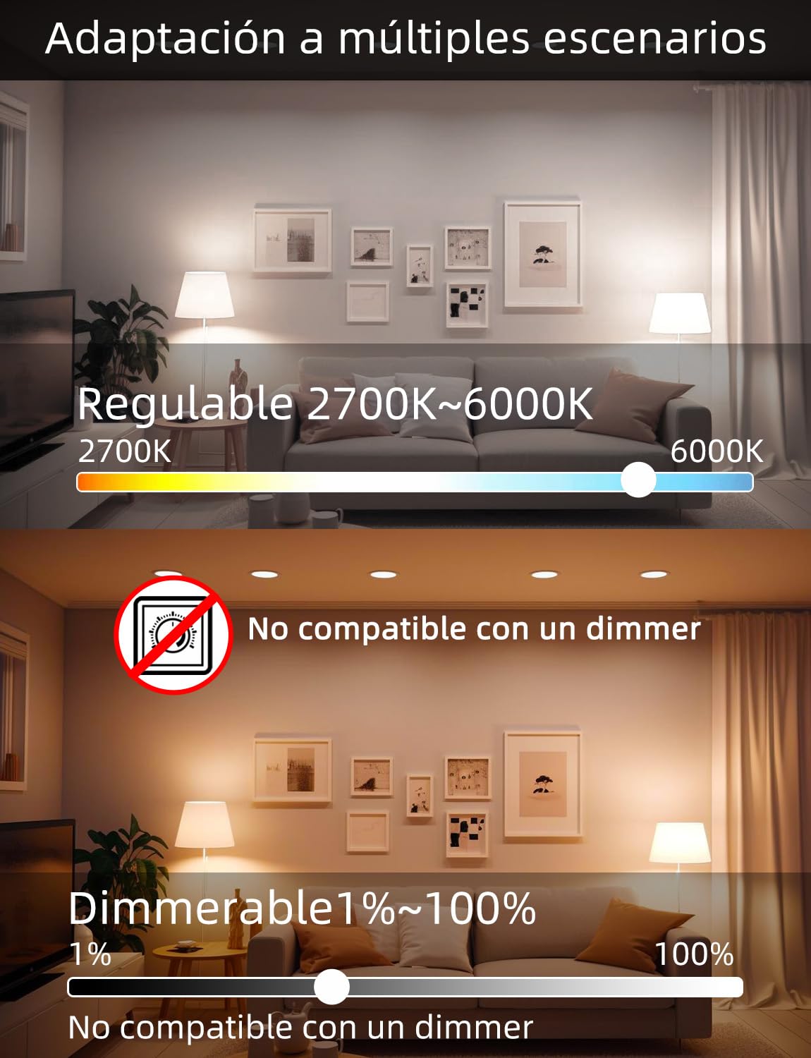 iLC Lampadina Alexa 12W E27, Compatibile con Alexa (sono necessari i dispositivi Echo), Lampadine Smart intelligenti Led, 2700K-6000K (Pacco da 4)