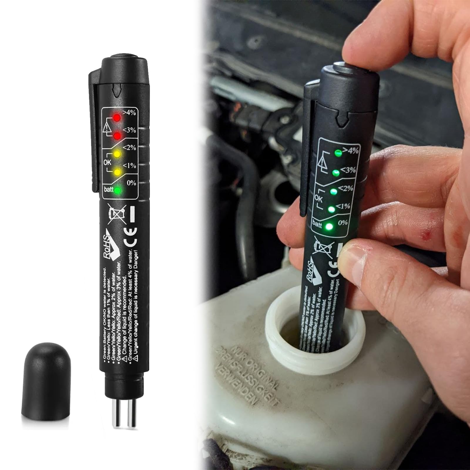 Brake Fluid Liquid Tester Pen, DOT 3 DOT 4 DOT 5.1 Brake Diagnostic Testing Pen, Auto Brake Fluid Liquid Oil Analyzer with 5 LED Indicators, Universal Car Accessories-image-40