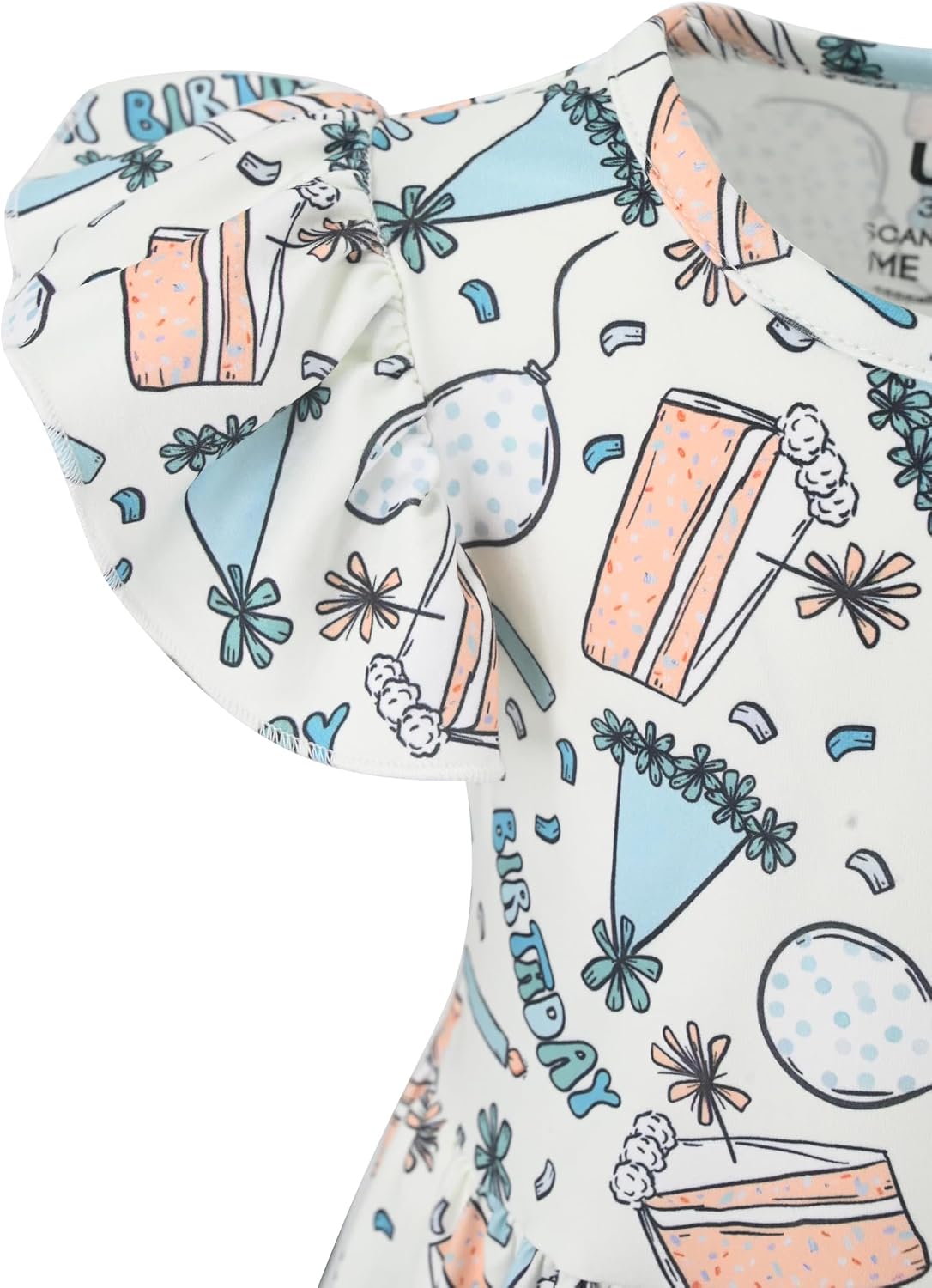Unique Baby Girls' Short Sleeve Everyday Printed Dresses for Kid and Toddler, Sizes 2T-12Y image 4
