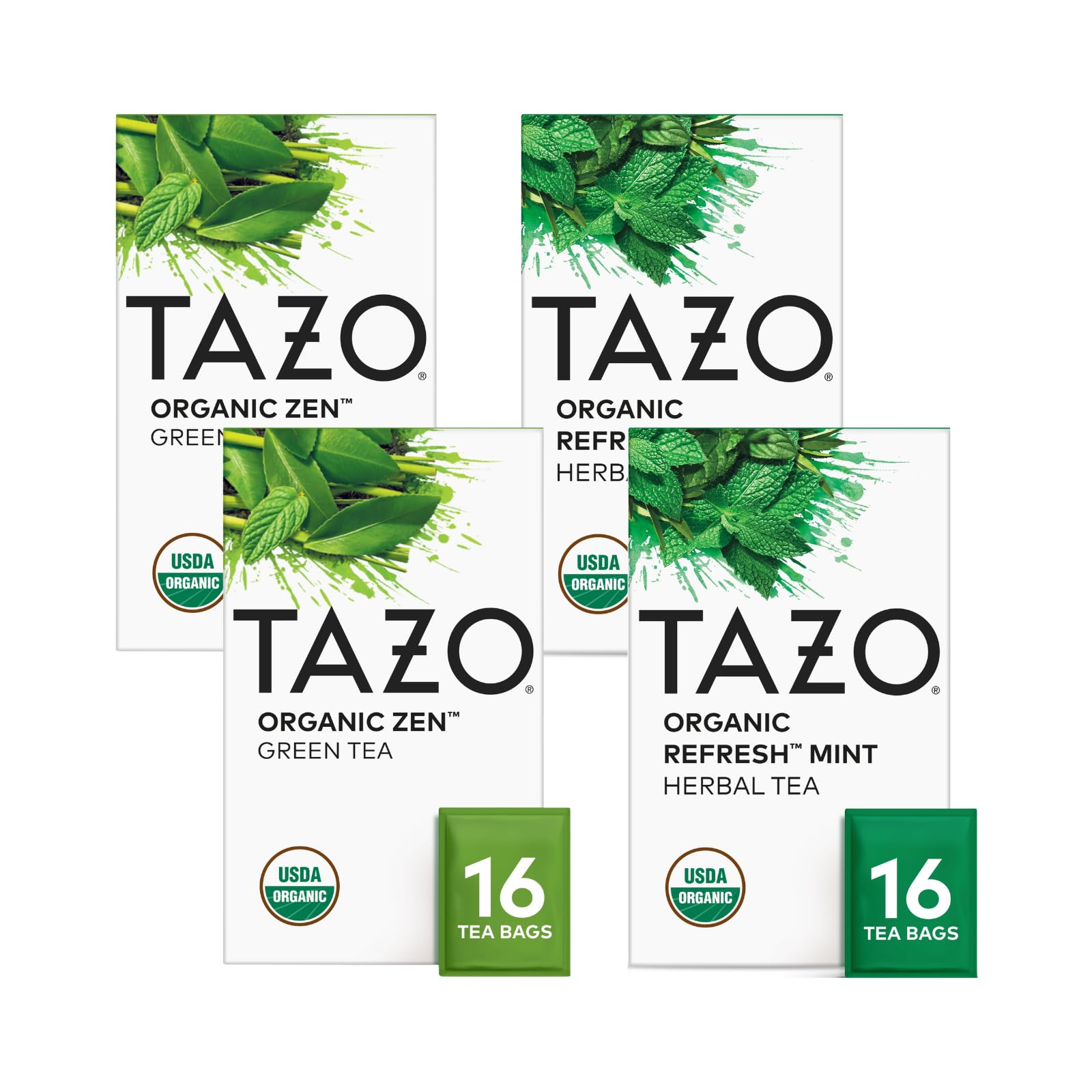 Amazon.com : TAZO Tea Bags, Regenerative Organic: Refresh Mint